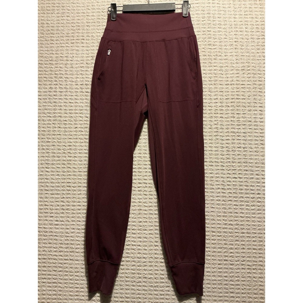 Athleta Venice High Rise Jogger Burgundy Garnet XXS 23x29 #597888